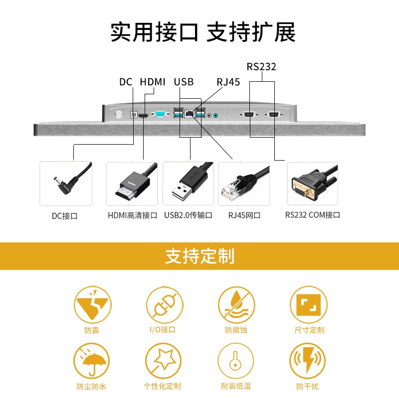工业一体机接口与定制能力
